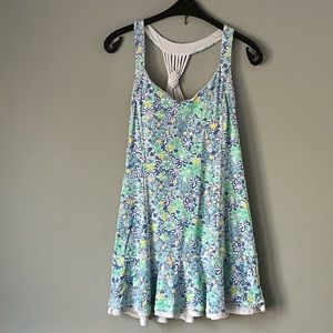 Lilly Pulitzer Green Blue Floral Mini Dress
